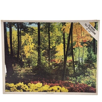 Whitman 4656 Peaceful Forest 750 Pieces Puzzle 18" x 22" Vintage Sealed - Image 1 of 4