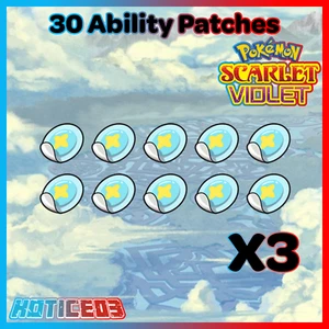 30 Ability Patches Held by ✨ 6IV Shinies ✨ Pokemon Scarlet & Violet - Picture 1 of 24