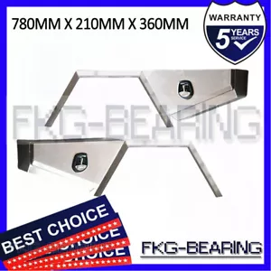 LH+RH Aluminium Under Tray Underbody Tool Box Mud Guards 780mm x 210mm x 360mm - Picture 1 of 8