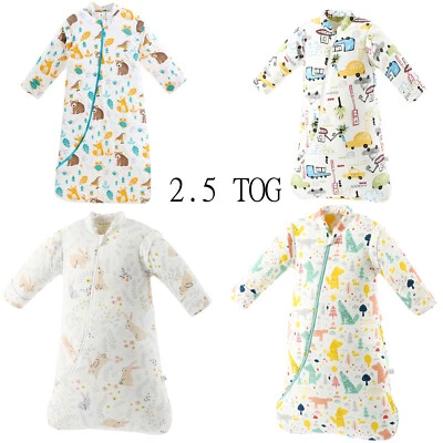 Baby Schlafsack 2,5TOG Baumwolle Winterschlafsack mit abnehmbaren Ärmeln Kinder - Bild 1 von 4