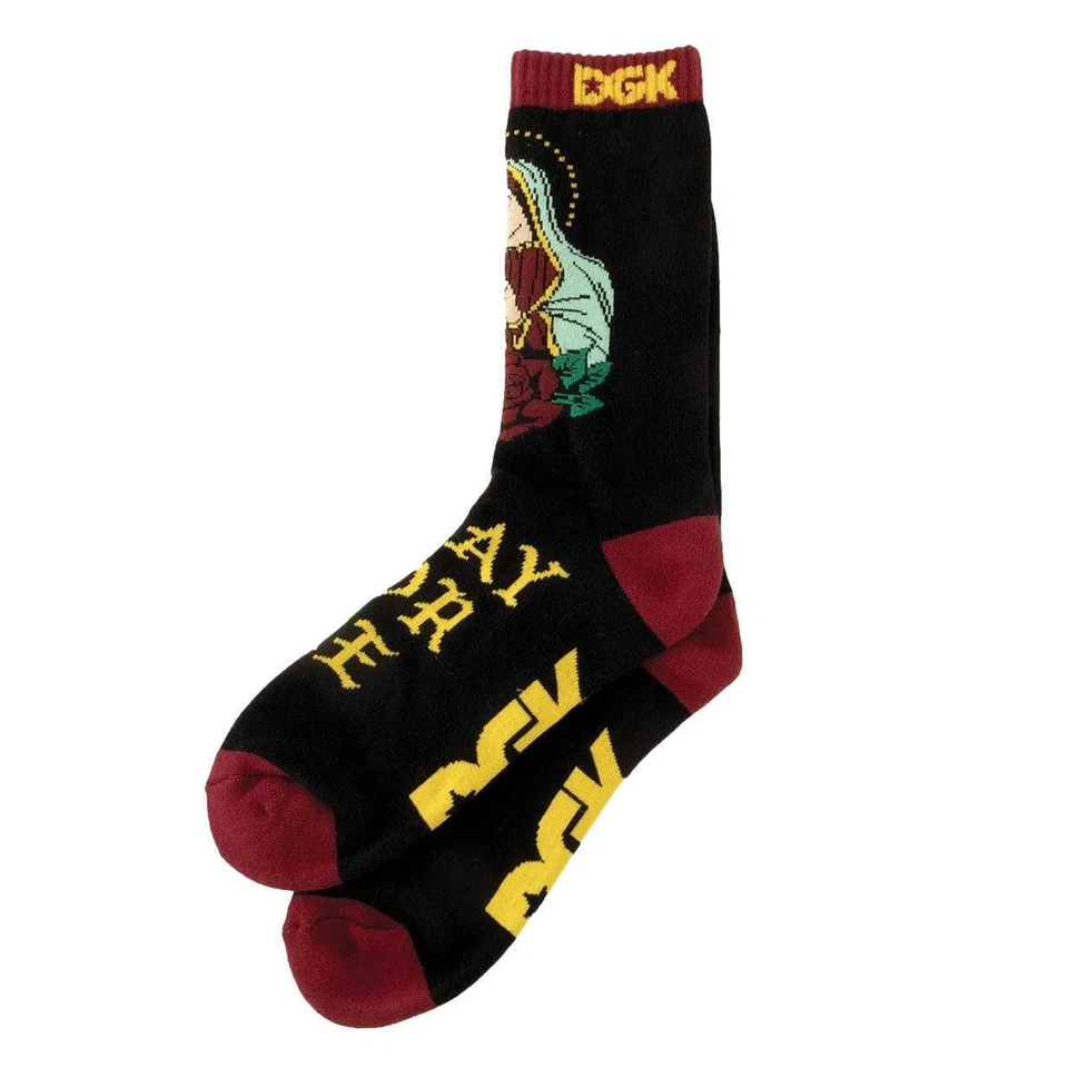 DGK Santa Maria Crew Sock White - image 1 of 1