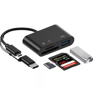 High-Speed Card Reader Data Transfer Multifunctional USB Micro Adapter SD TF - Picture 1 of 11