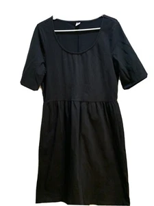 Old Navy Large Black Dress Stretch Knit Short Sleeves Women’s - Picture 1 of 7