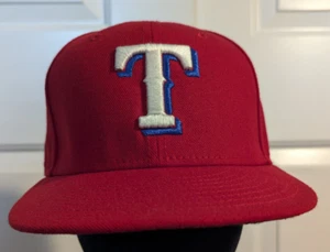 Texas Rangers Hat 7 1/4 New Era Fitted Cap Authentic 59/Fifty - Picture 1 of 10