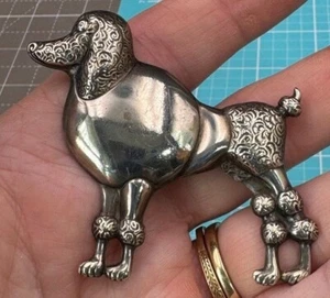 Vintage Sammlerstück Sterlingsilber Truart große Spielzeug Pudel Brosche - Bild 1 von 4
