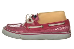 Sperry Top Sider Womens Shoes Size 6.5 M Pink Sequined Leather Flat Boat Loafers - Bild 1 von 6