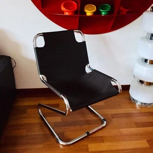 🔴 Pascal Mourgue für Steiner Möbel wunderschöner Echtlederstuhl von 1969 - Bild 1 von 4