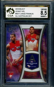 2018 Select AFL Legacy ALL AUSTRALIAN Lance Franklin Graded CGA 8.5 Sydney Swans - Picture 1 of 3