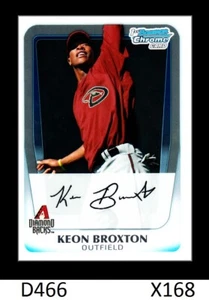 1-2011 Bowman Chrome Prospects Keon Broxton Brewers Menge verfügbar - Bild 1 von 1