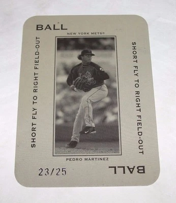 2005 Throwback Threads Polo Grounds PEDRO MARTINEZ #23 Ball SHORT FLY/25 NY Mets - Image 1 of 2