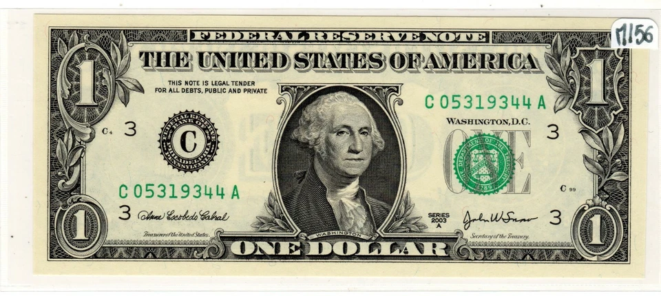 STATI UNITI AMERICANI USA banconota $1 dollaro 2003 A C PHILADELPHIA DC NUOVA... - Immagine 1 di 1