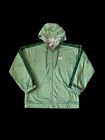 PUMA Lined Full Zip Up HOODIE Mens L Green Old School Jacket Front Pockets
