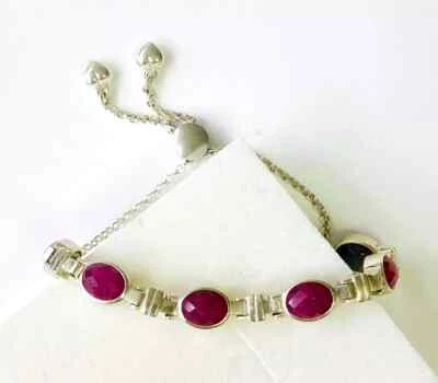 HSN Jay King Silver Thulite &Labradorite Reversible Adjustable 9" Bracelet - Image 1 of 4