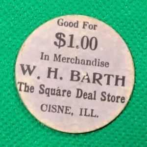 Cisne IL Handelsmedaille - W. H. Barth - gut für 1 $. - Uniface - schön #1047 - Bild 1 von 2