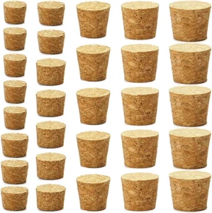 30 Stück Korkenstopfen Holz konisch Weinflasche Ersatz Korken Stopfen für Bier - Bild 1 von 11
