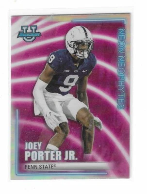 2022 Bowman University Best Joey Porter Jr. Insert Neon Neophytes Refractor RC - Image 1 of 2