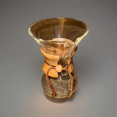 CHEMEX Verter Sobre Café Jarra Pyrex Vidrio Madera Collar De Colección 9.5 pulgadas de Alto Foto 1 de 4