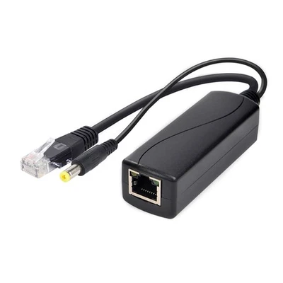 PoE Splitter 10/100Mpbs RJ45 DC5.5x2.1mm Support IEEE802.3 at 15.4W Splitter - Image 1 of 4