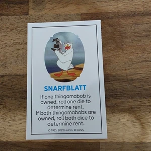 Monopoly Disney The Little Mermaid Edition SNARFBLATT card only - Picture 1 of 2