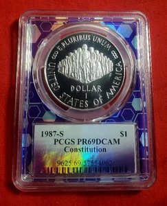 1987-S Constitution Commemorative Silver Dollar PCGS PR69 DCAM *792* - Picture 1 of 6