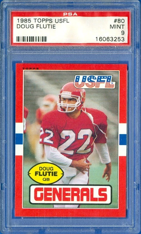 1985 Topps USFL Football #80 Doug Flutie RC Rookie Card '85 *PSA 9 MINT*xrc nice - Image 1 of 1