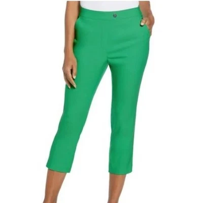 Rafaella Ladies Capri 14 Pull On Stretch Capri Pants Kelly Green Size 14 - Image 1 of 4
