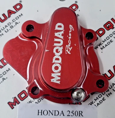 HONDA ATC250R, TRX250R 250R RED BILLET ALUMINUM ENGINE WATER PUMP COVER 85-89 - Image 1 of 4