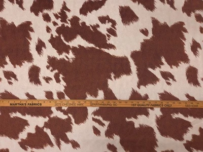 Tela Covington DEJA MOO SIENNA Marrón Blanco Estampado de Vaca Diseñador Cortinas Uph Foto 1 de 3