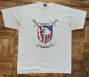 Vintage 90s White BEST Single Stitch Made in USA Shirt Mens Large Fruit Of loom - Picture 1 of 7