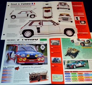 2-1984 Renault 5 Turbo 2 Specs Info Original Poster Brochure Print 84 Rally - Bild 1 von 1