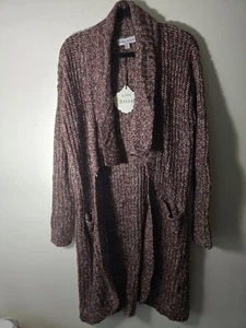 Women’s Knox Rose Long Open Cardigan Sweater Pockets Size S NWT - Picture 1 of 8