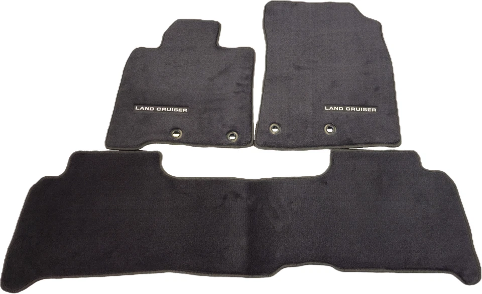 Alfombrillas negras originales Toyota Landcruiser 2013-2021 PT206-60130-22 3 piezas Foto 1 de 3