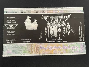 Toxic Twin Towers Ball Ticket Wembley Stadium 1999 Complete Aerosmith - Picture 1 of 1