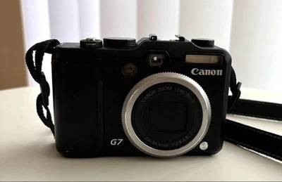 Canon PowerShot G7 Black 10MP Compact Digital Camera 6x Zoom with Strap Tested - Image 1 of 4