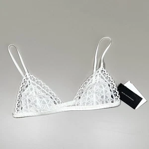 NWT Kiki de Montparnasse Bra Macrame Lace XS Cream White Lace - Picture 1 of 4