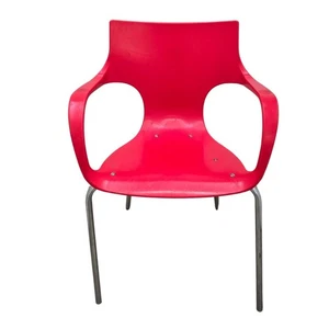 Red Plastic Dining Chair - Picture 1 of 7