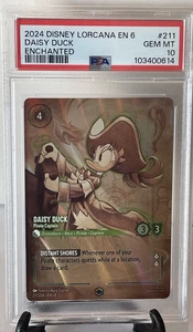 Disney Lorcana Daisy Duck Enchanted Pirate Captain 211/204 PSA 10 GEM MT - Picture 1 of 2