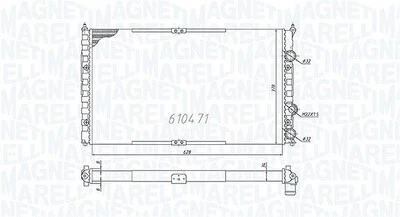 MAGNETI MARELLI Radiateur, refroidissement moteur entre autres pour SEAT, VW - Photo 1/2