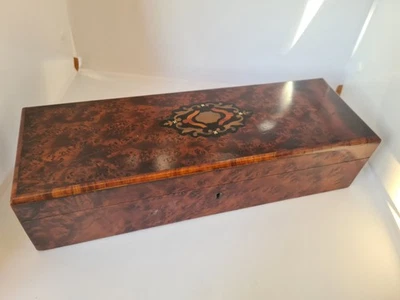 Ancienne Boite A Gant Napoléon III. Marqueterie. En Loupe - Photo 1/4