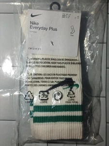Nike Gr. M Everyday Plus Cushioned Crew Socken Ecru/Grün - Bild 1 von 4