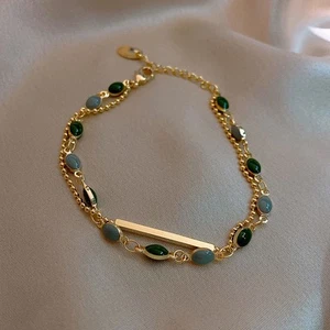 Elegantes für französisches Gold Armband mit Diamant Akzenten für stilvolle Looks - Bild 1 von 7