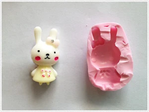 Gummiform für Fimo Cernit Kaninchen Kawaii 4,8x2, cm - Bild 1 von 1