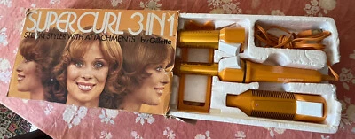 Rizador de vapor Gillette Super Curl 3 en 1 de colección completo con caja Foto 1 de 4