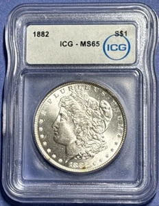 1882 Morgan SILVER Dollar $1 - ICG MS-65 - Beautiful Luster, Sharp Details - Picture 1 of 4