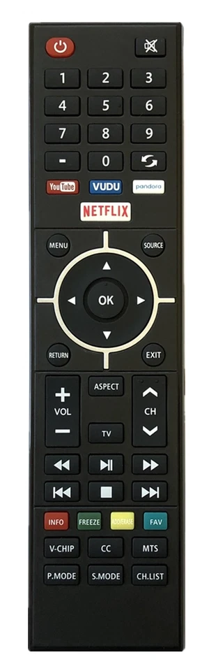 New Element KY49C178F TV Replace Remote Control E2SW3918 ,VUDU NETFLIX, YOUTUBE - Image 1 of 1