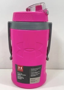 NEW Under Armour UA Thermos Foam Insulated 64 oz Water Jug Pink Fence Hook - Picture 1 of 4