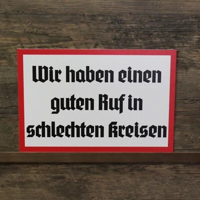 OLDSCHOOL-ROAD-SIGN O.R.S. Schild 30cm x 20cm Wir haben einen guten Ruf in schlechten Kreisen Retro Deko