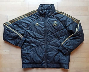 Adidas Real Madrid Stadion Winter Puffer Jacke Jacket schwarz gold L-XL - Picture 1 of 5