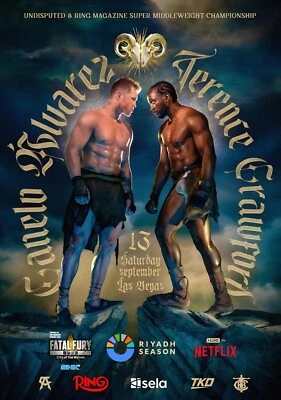 Canelo Alvarez vs Terrance Crawford Undisputed 2025 Lasvegas Boxing Fight Poster - Image 1 of 2