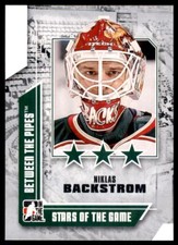 2008-09 In The Game Between Pipes Niklas Backstrom #67